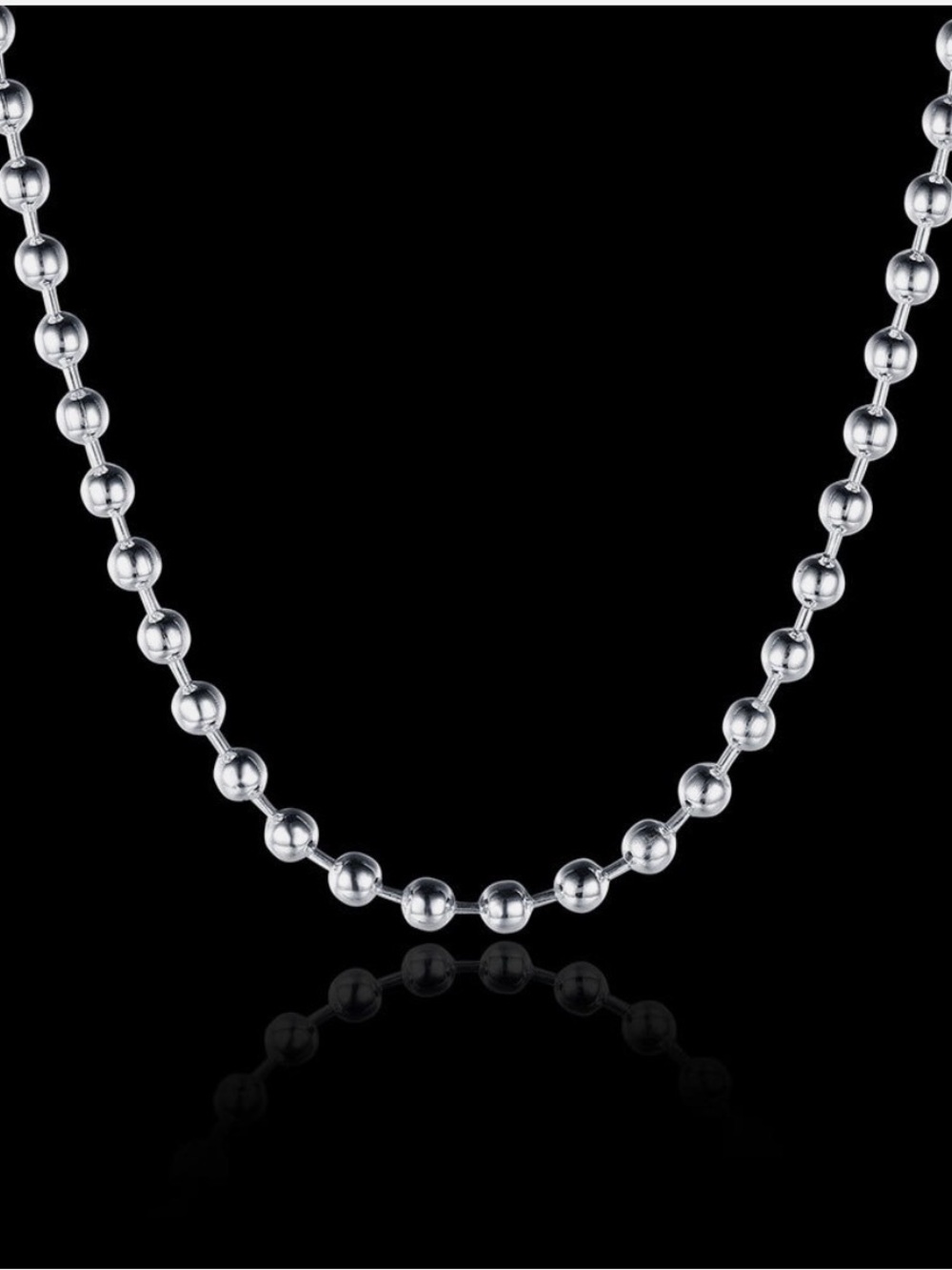 20” Mens Womens 925 Sterling Silver 2mm Thick Ball Bead Chain Necklace #N171